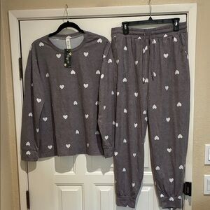 Blooming jelly Gray Heart lightweight lounge set